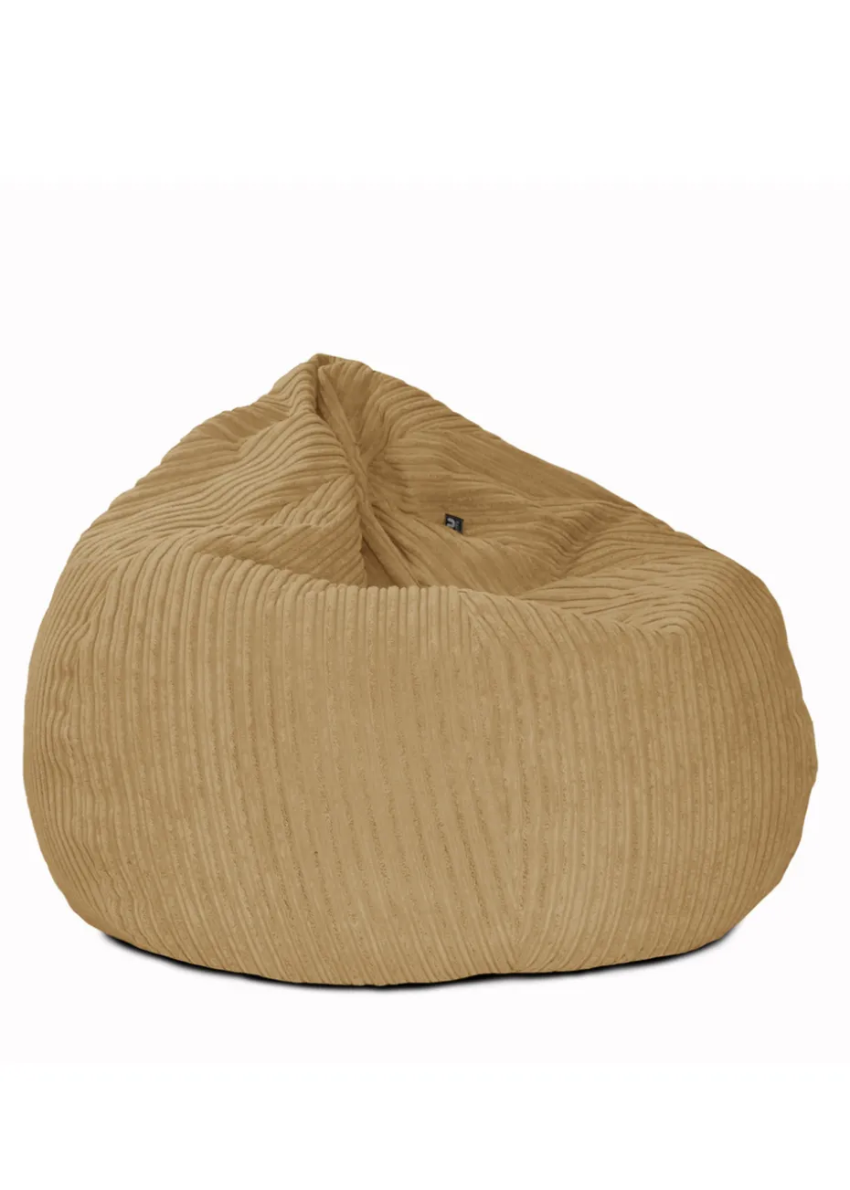 rucomfy Jumbo Cord Slouchbag Caramel Beanbag