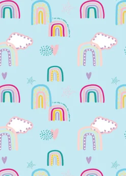 rucomfy Printed Children's Chair Rainbow Sky Beanbag
