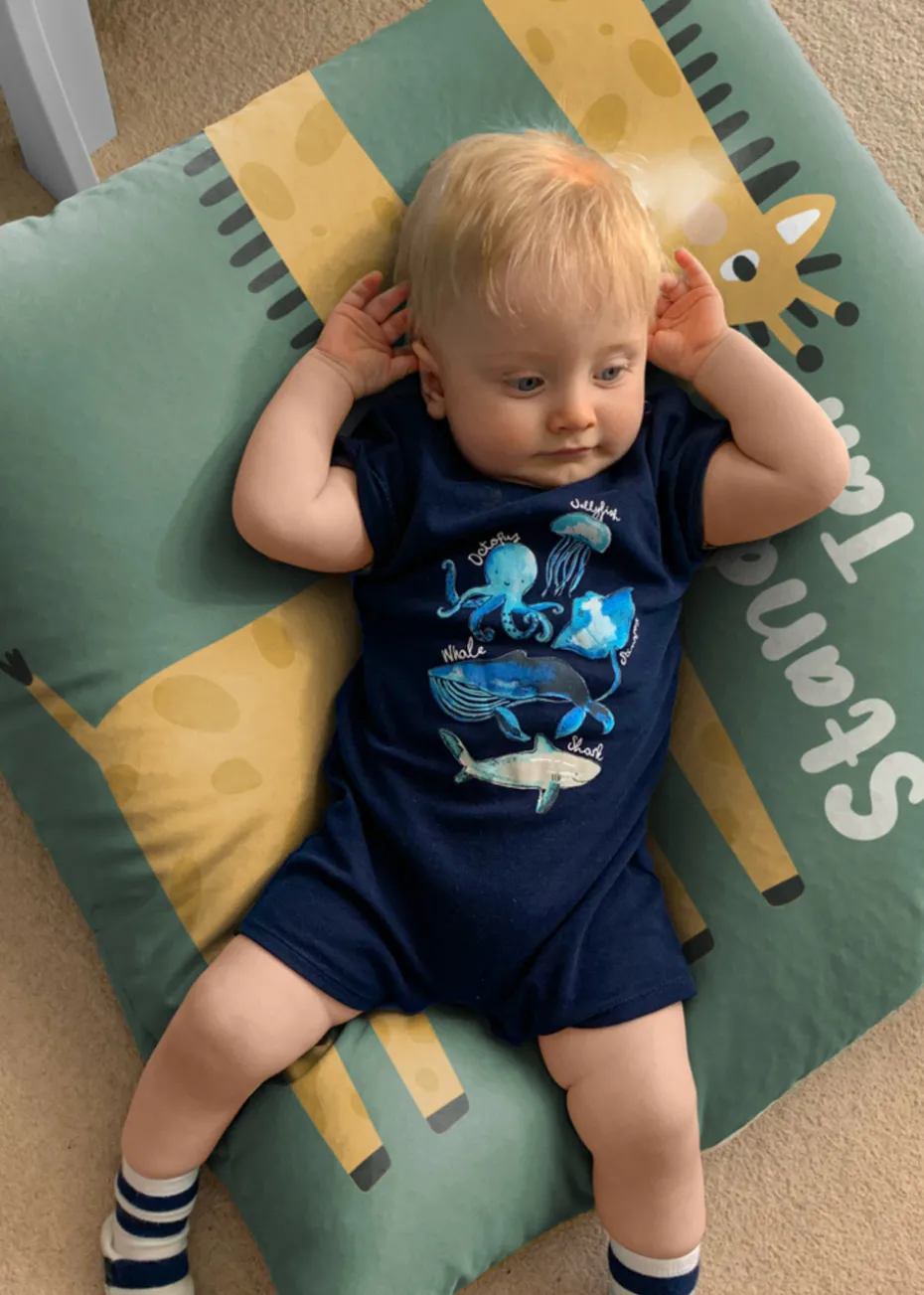 rucomfy Printed Floor Cushion Safari Giraffe Beanbag