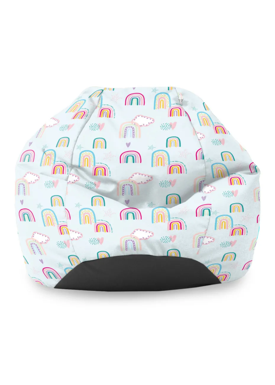 rucomfy Printed Kids Classic Rainbow Sky Beanbag