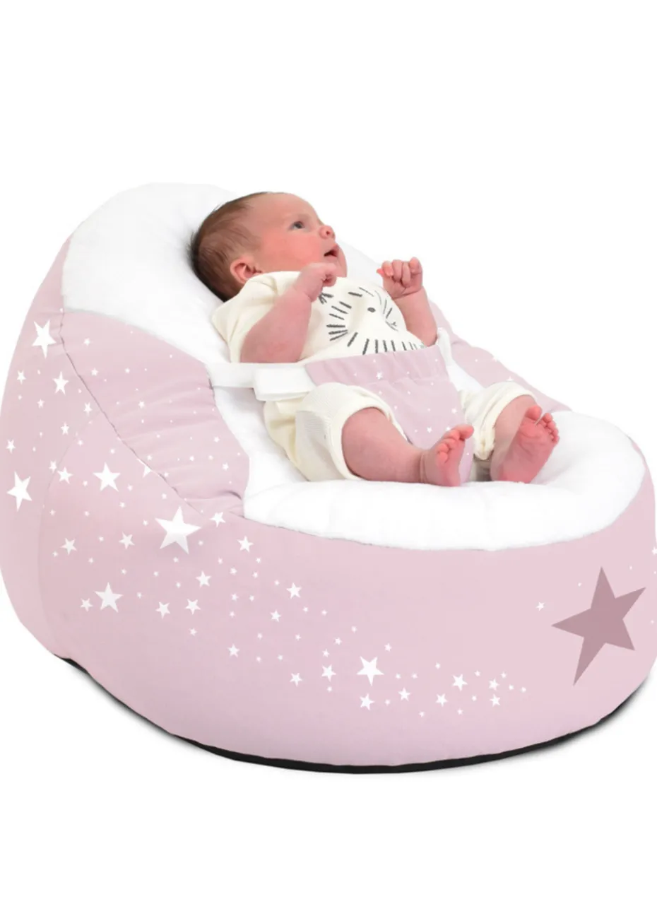 rucomfy Printed Wish Upon A Star Pink Baby Beanbag