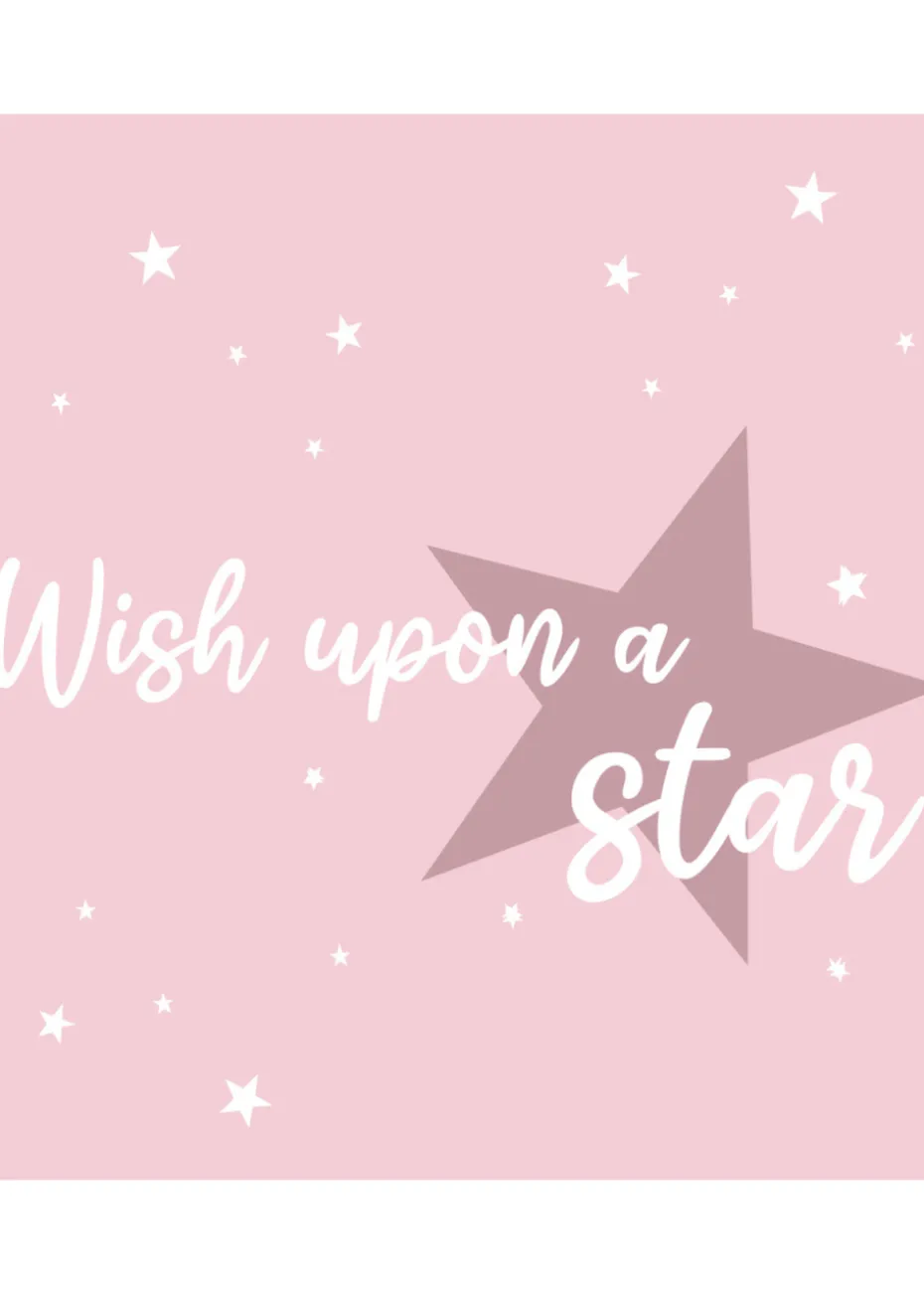rucomfy Printed Wish Upon A Star Pink Baby Beanbag