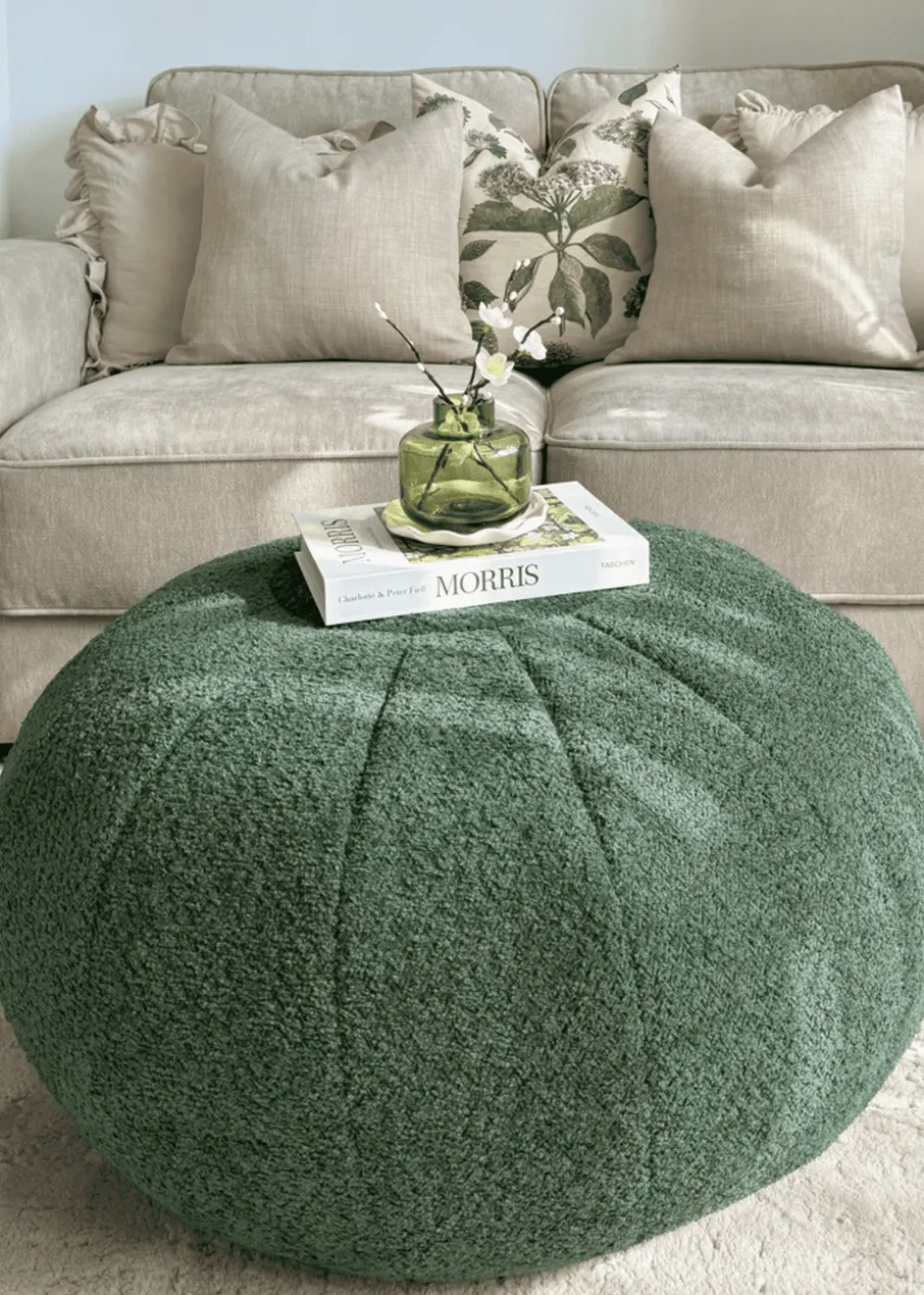 rucomfy Snug Pouffe Dark Green Beanbag