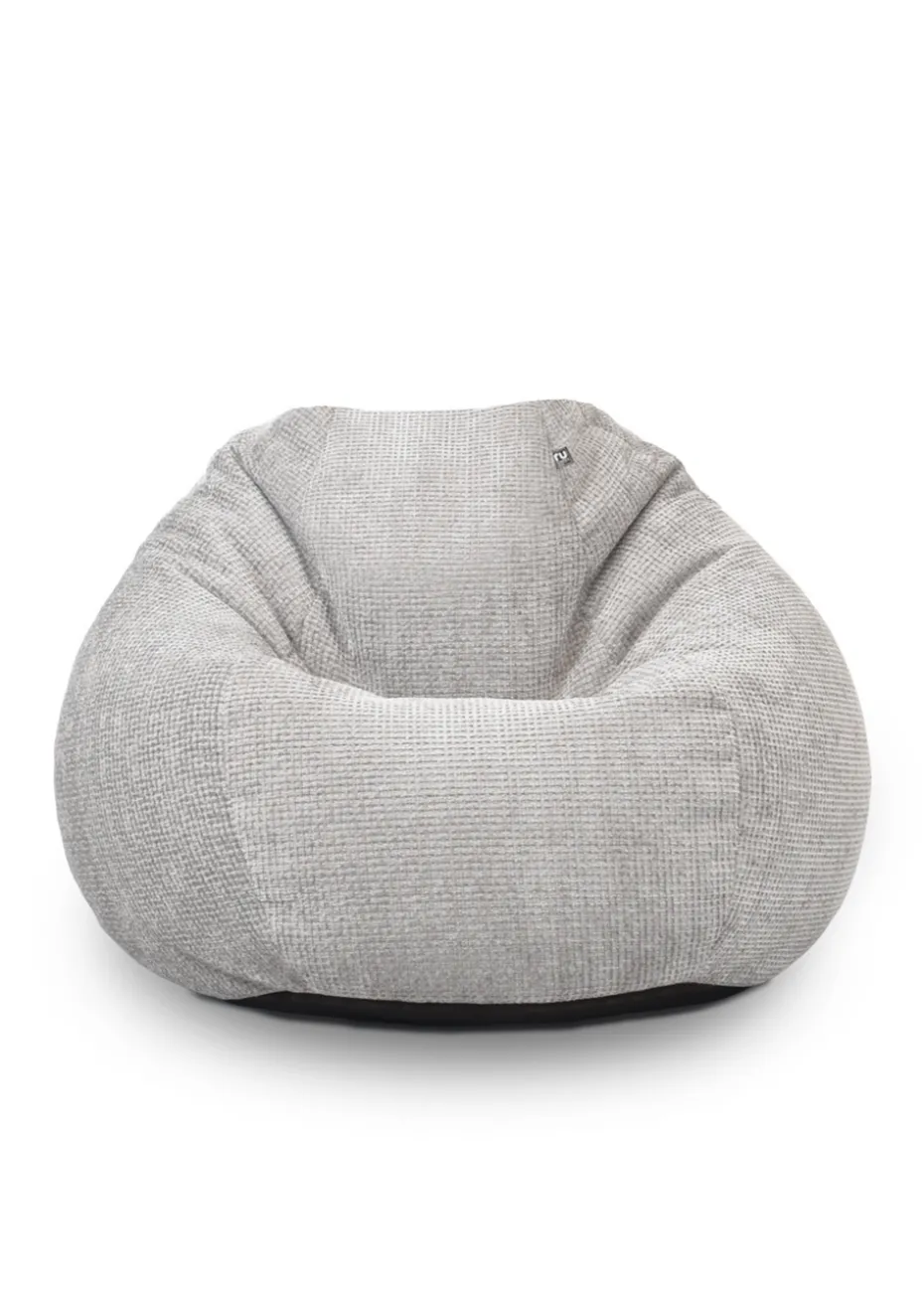rucomfy Waffle Kids Slouchbag Platinum Grey Beanbag
