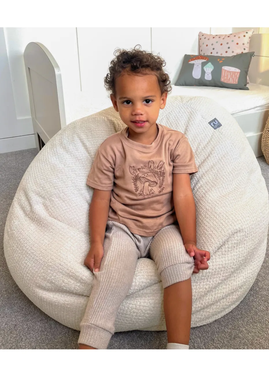 rucomfy Waffle Kids Slouchbag Cream Beanbag