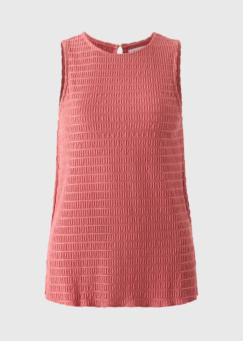 Rust Textured Co Ord Vest Top