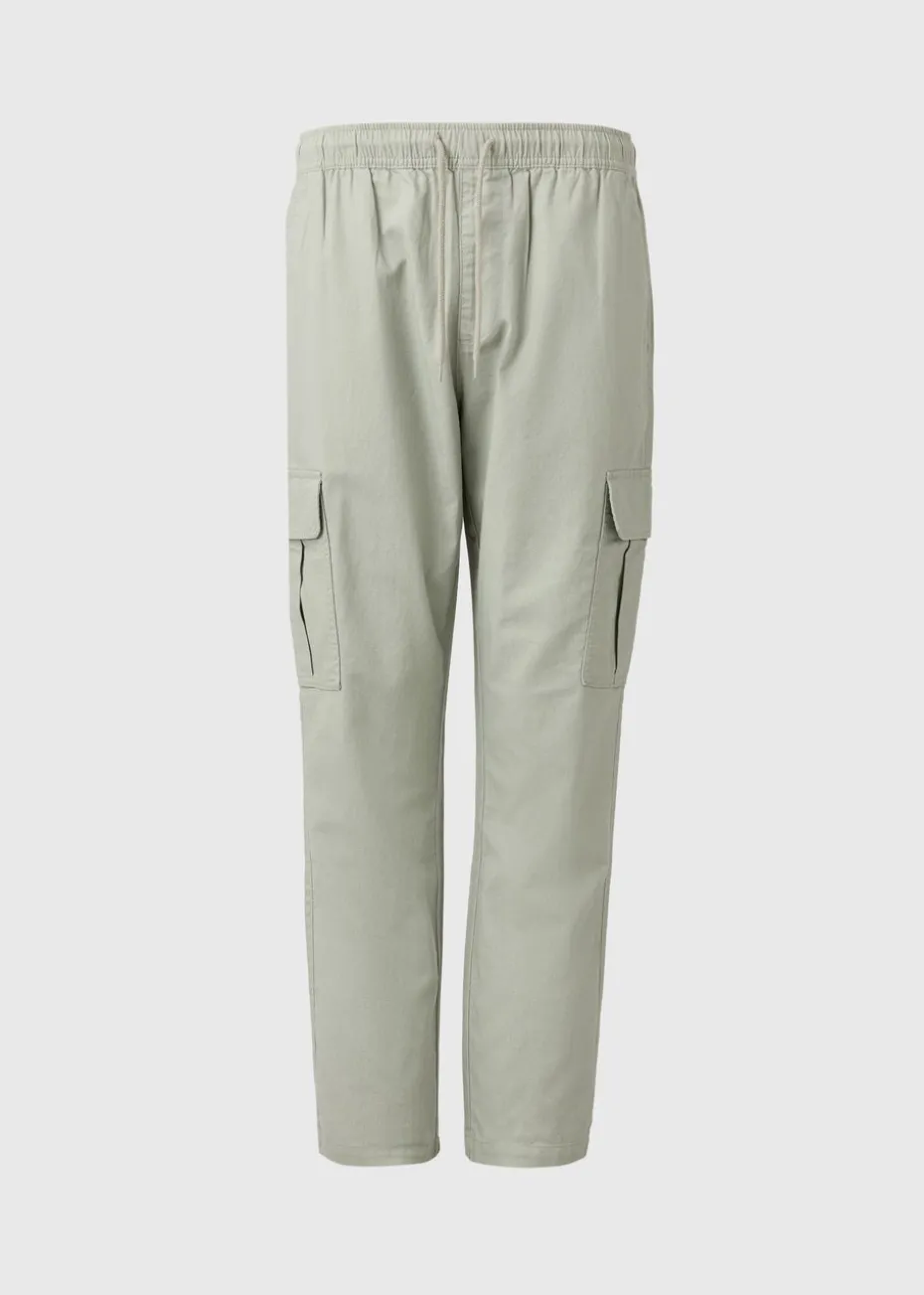 Sage Linen Cargo Trousers