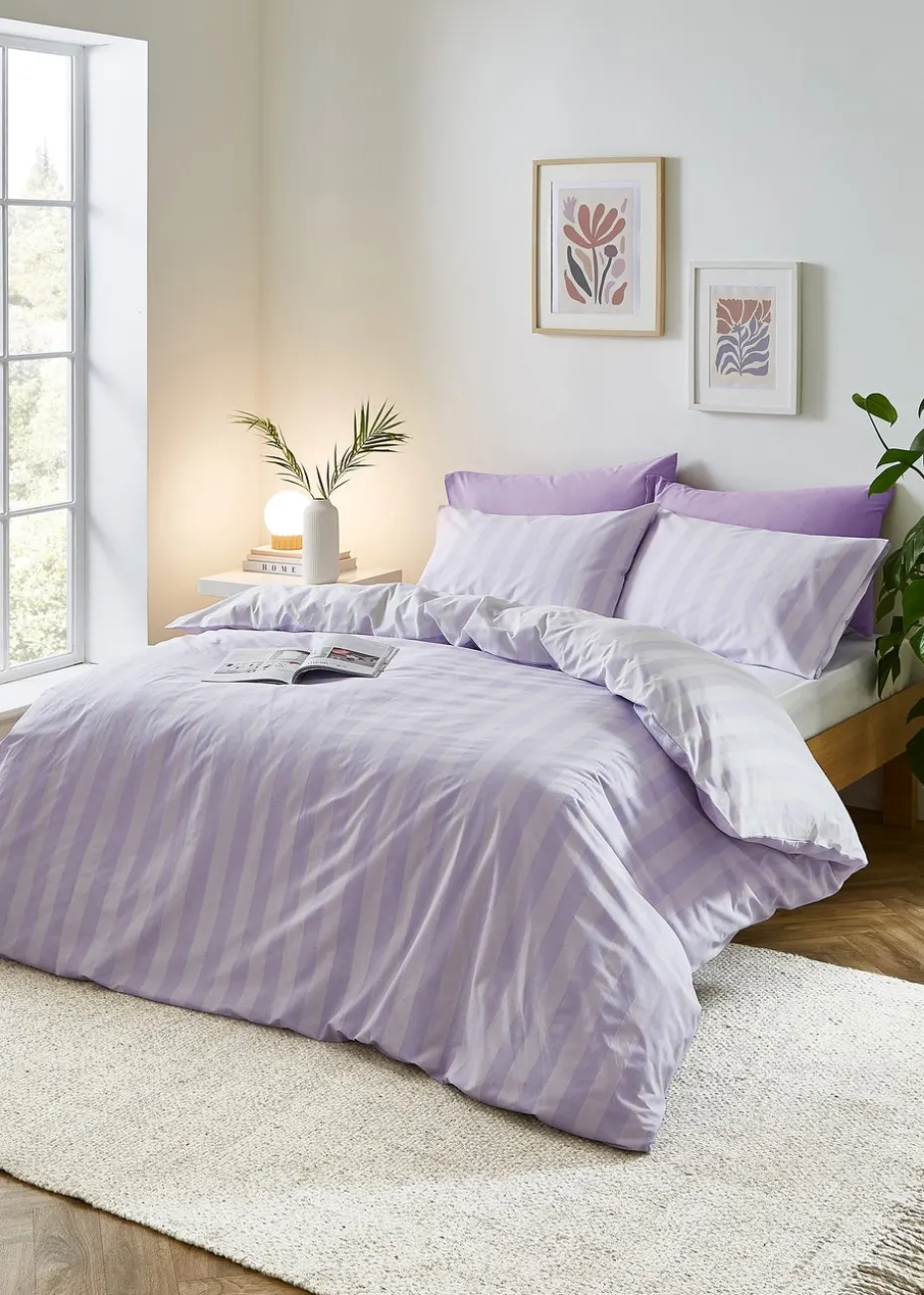 Sassy B Stripe Tease Reversible Duvet Cover Set