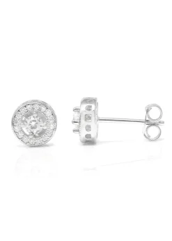 Say It With Silver Halo Earrings