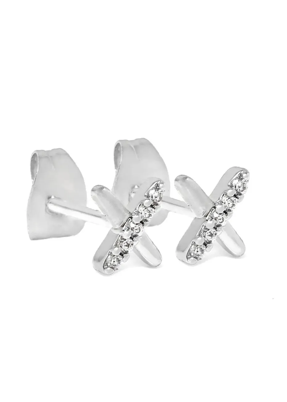 Say It With Silver Kiss Earrings