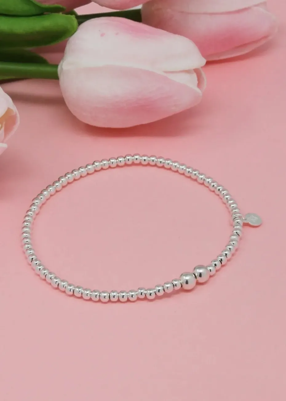 Say It With Silver Mini Junior Ball Bracelet