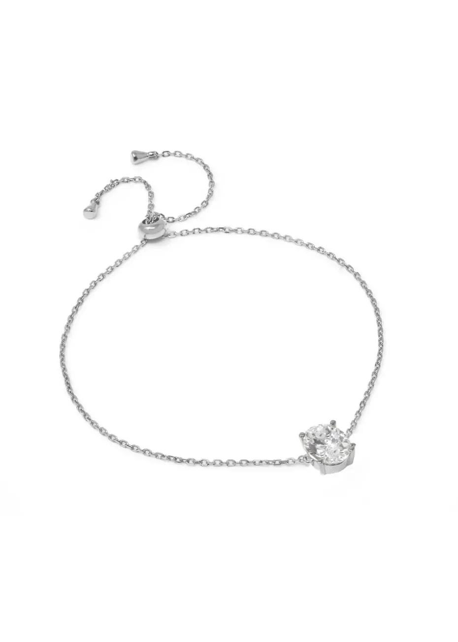 Say It With Silver Oval Bracelet