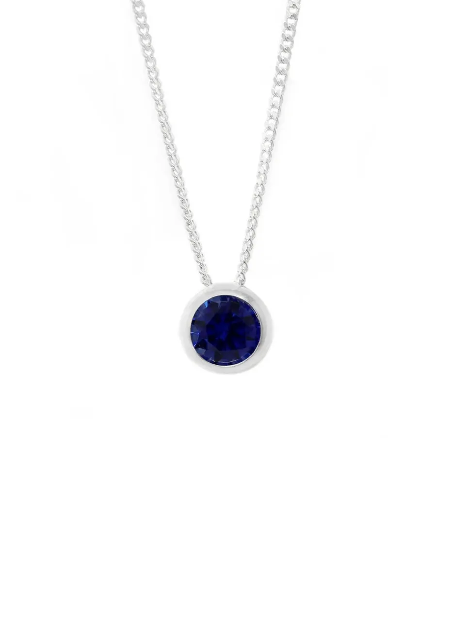 Say It With Silver September Birthstone Necklace