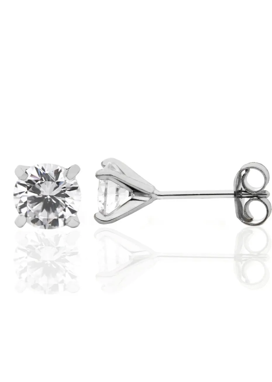 Say It With Sterling Silver Classic Claw Set Earrings