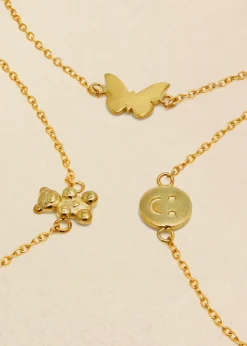 Say It With Yellow Gold Smiley Friendship Bracelets