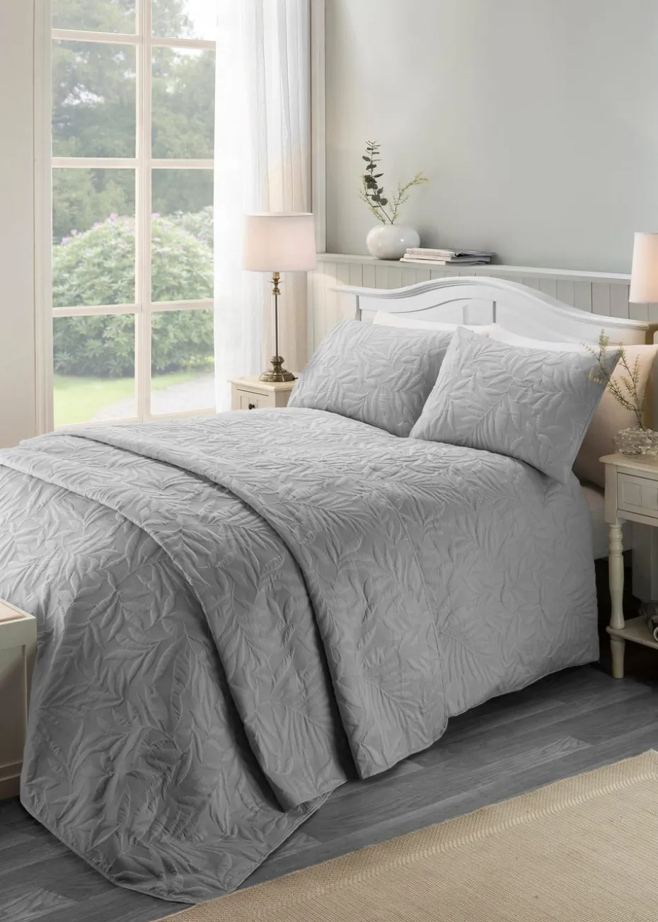 Serene Luana Soft Touch Silver Duvet Cover Set