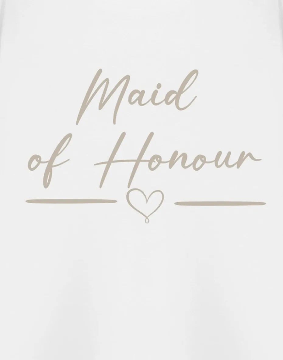 Show Me The Merch Maid Of Honour White T Shirt