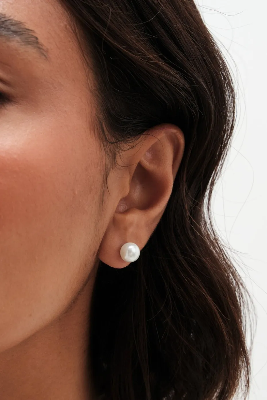 Simply Silver Sterling Silver 925 Pearl Stud 8mm Earrings