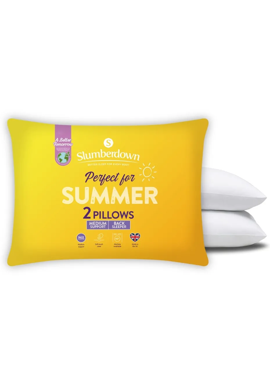 Slumberdown 2 Pack Perfect For Summer Pillows