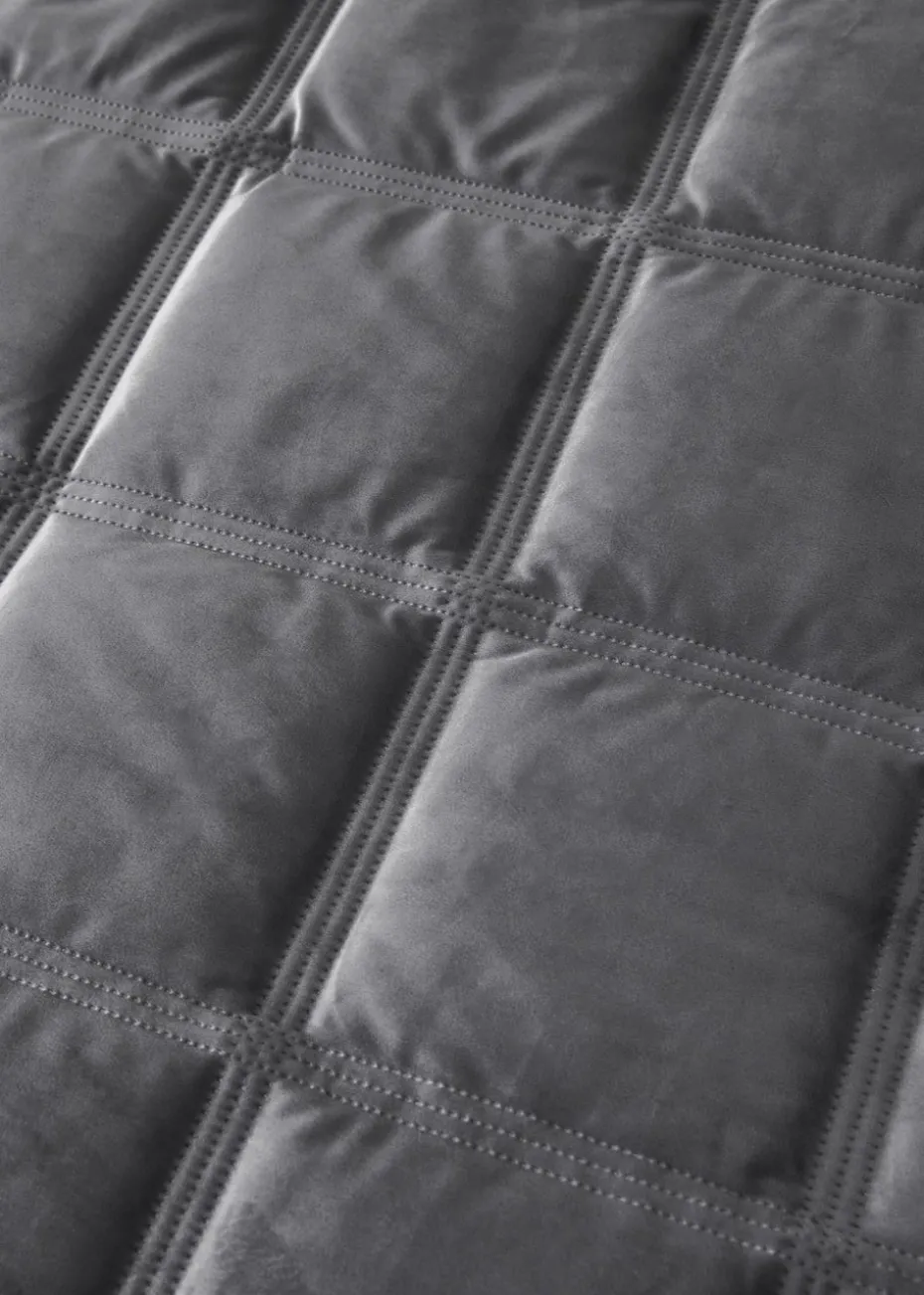 Soiree Slate Brighton Square Velvet Duvet Cover Set