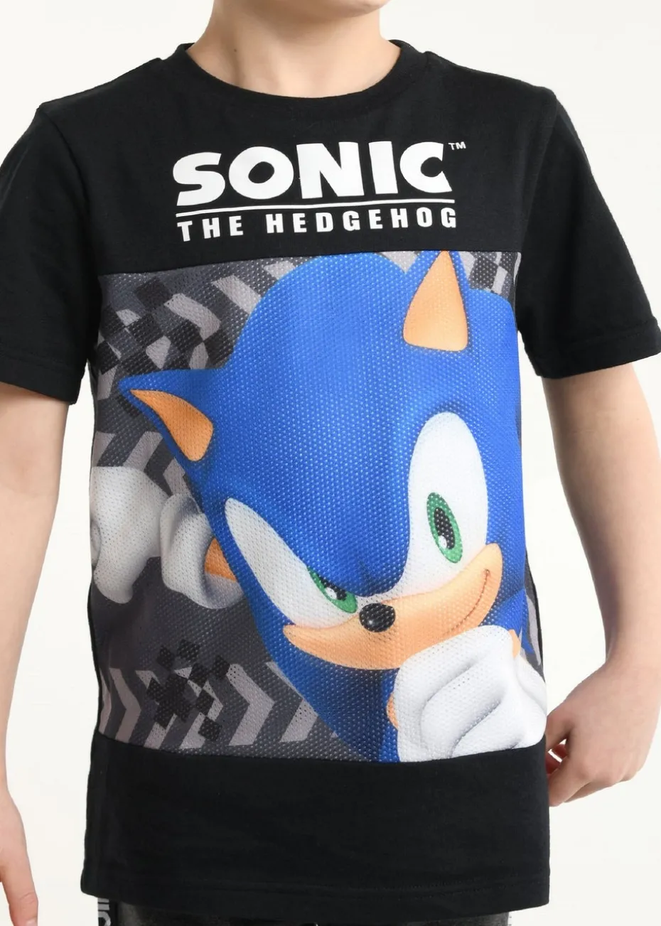 Sonic Boys Black Pyjama Set (4-8 yrs)