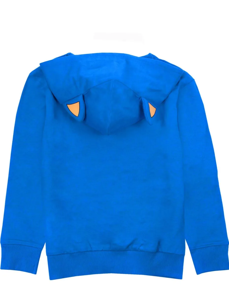 Sonic The Hedgehog Blue 3D Ears Boy's Hoodie (4-8 years)