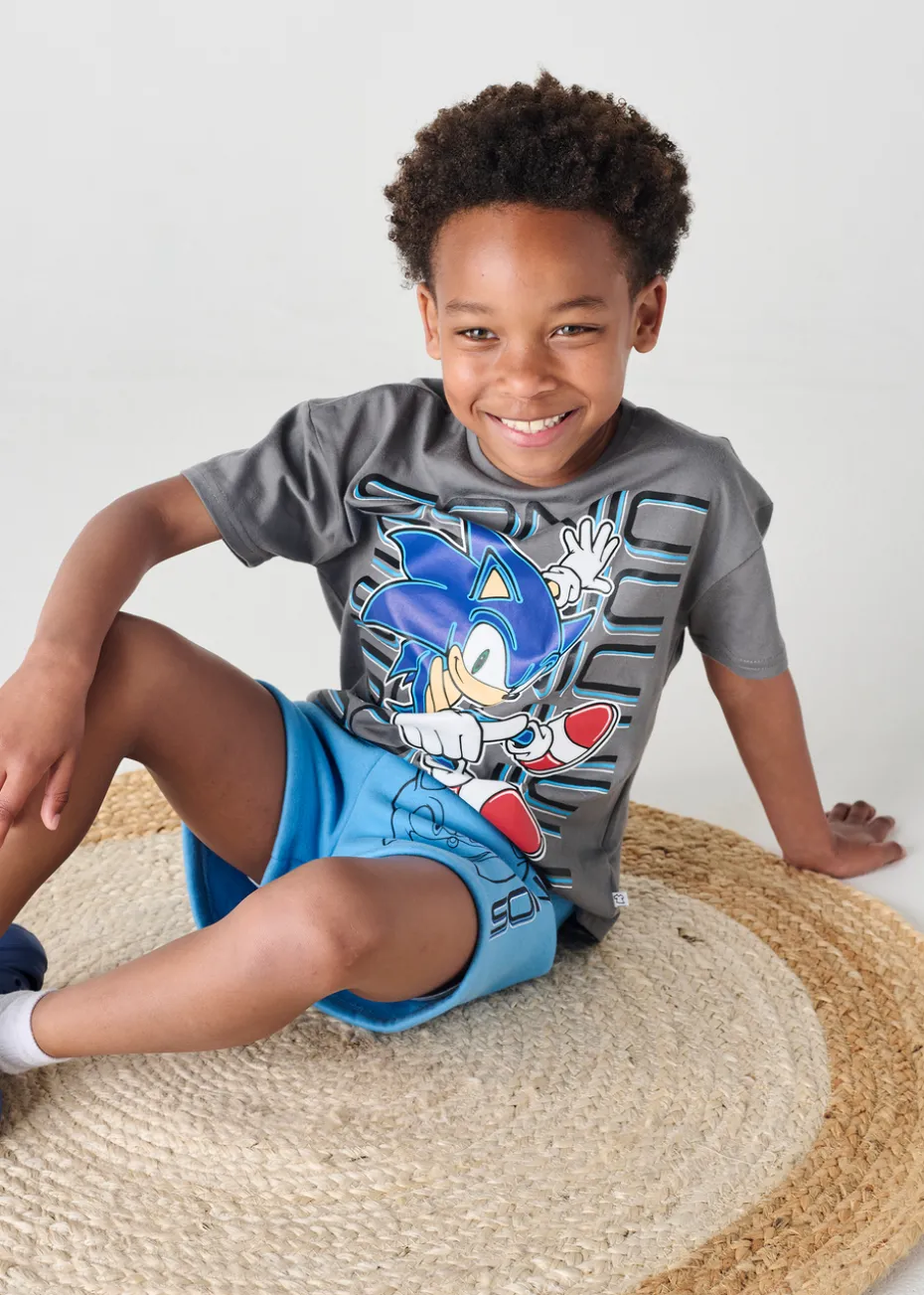 Sonic The Hedgehog Blue/Grey Daywear Set (4-12 Years)