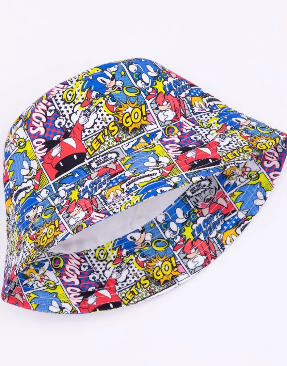 Sonic the Hedgehog Multi Comic Book Bucket Hat