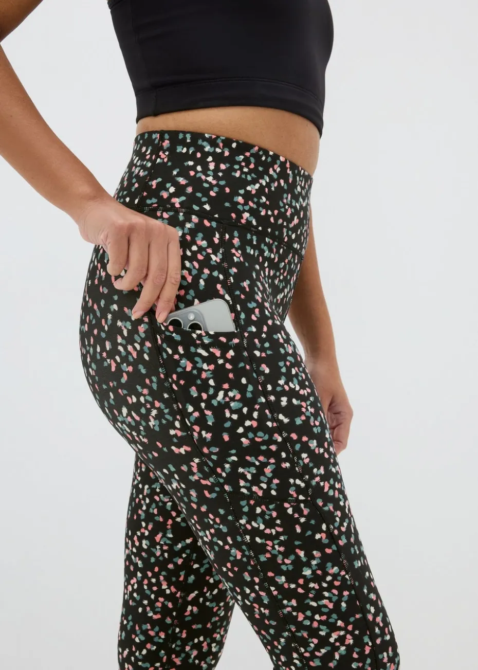 Souluxe Black Multi Dash Pattern Leggings