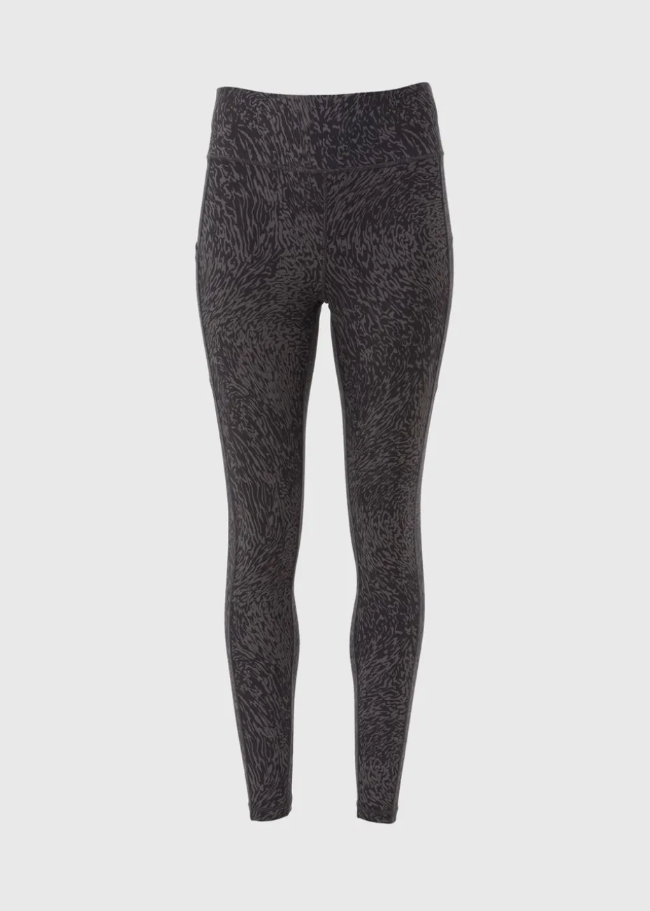 Souluxe Black Tonal Print Leggings