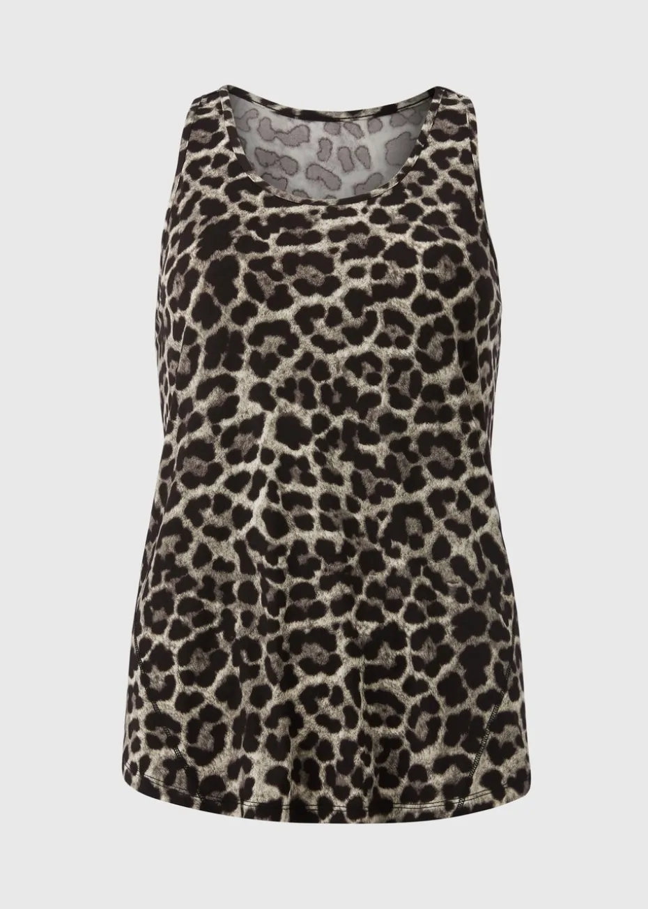 Souluxe Brown Leopard Vest Top