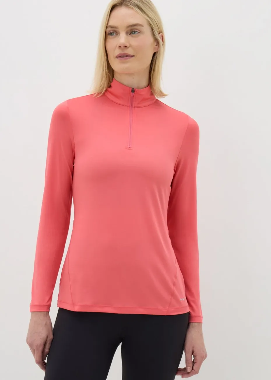 Souluxe Coral Half Zip Top