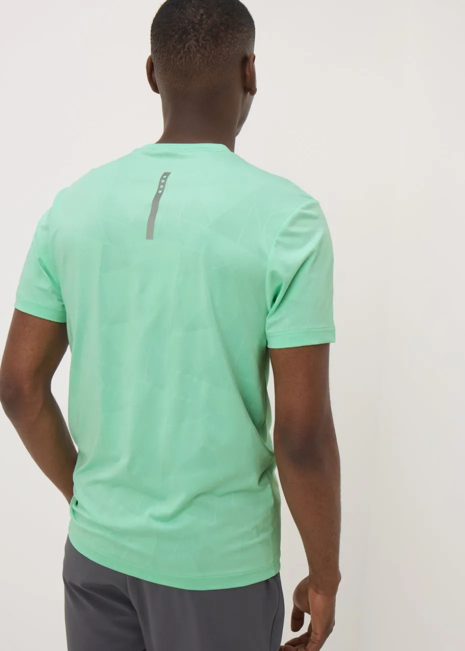 Souluxe Turquoise Jacquard T-Shirt