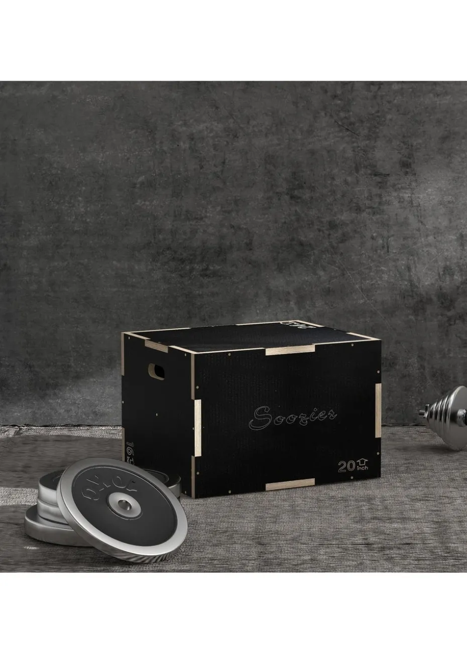 SPORTNOW Pylometric Jump Box Wooden Pylo Box for Home Gym