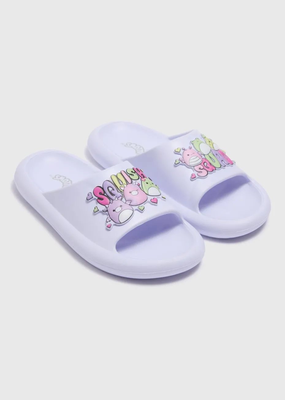 Squishmallows Girls Lilac Sliders (Younger 10/11-Older 5/6)