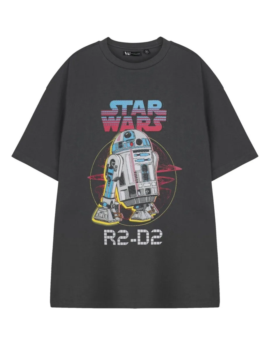 Star Wars Charcoal R2D2 T Shirt