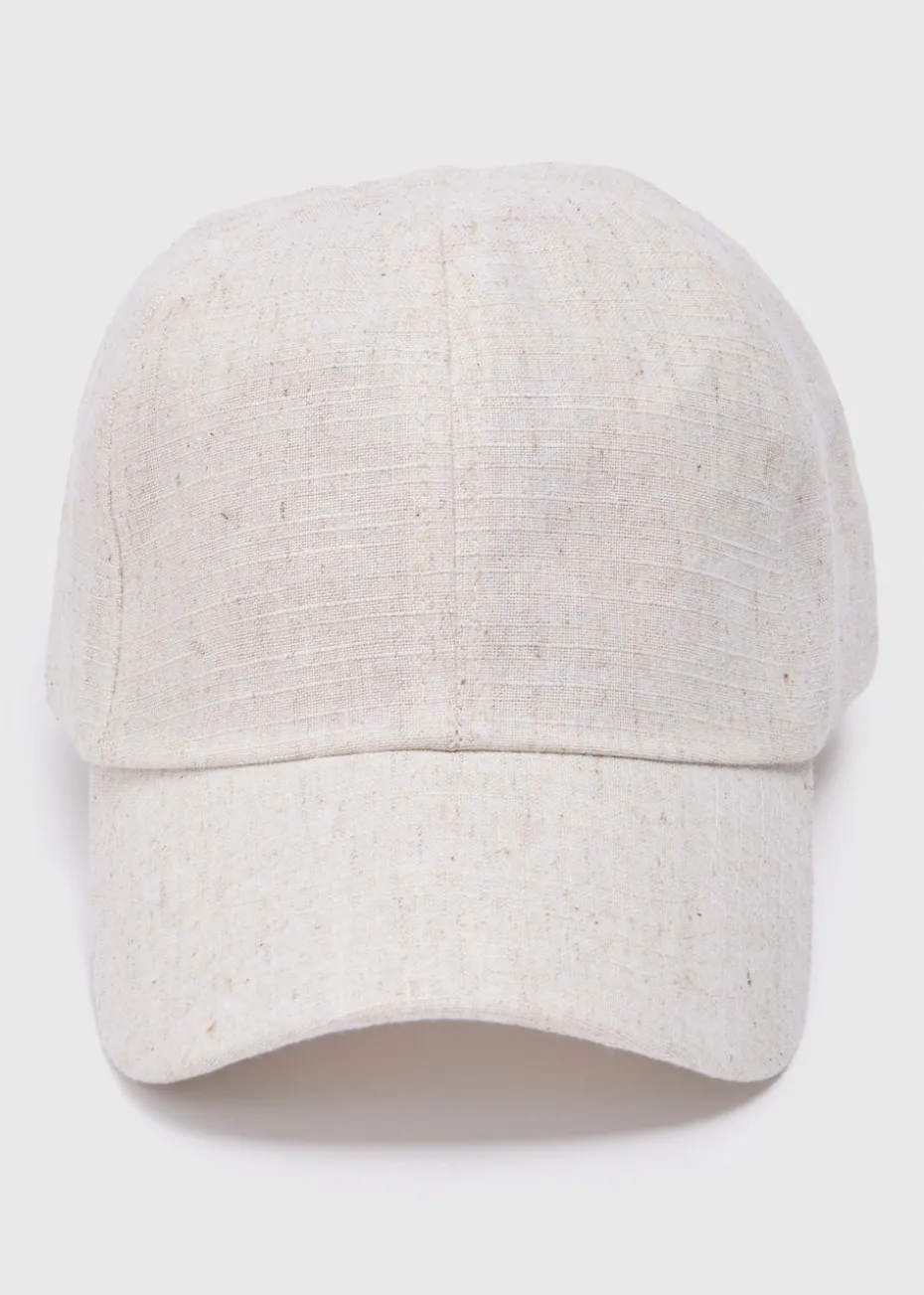 Stone Linen Look Cap