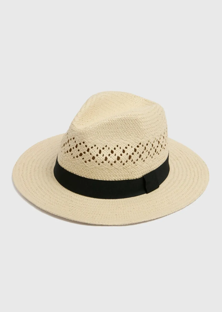 Stone Open Weave Panama