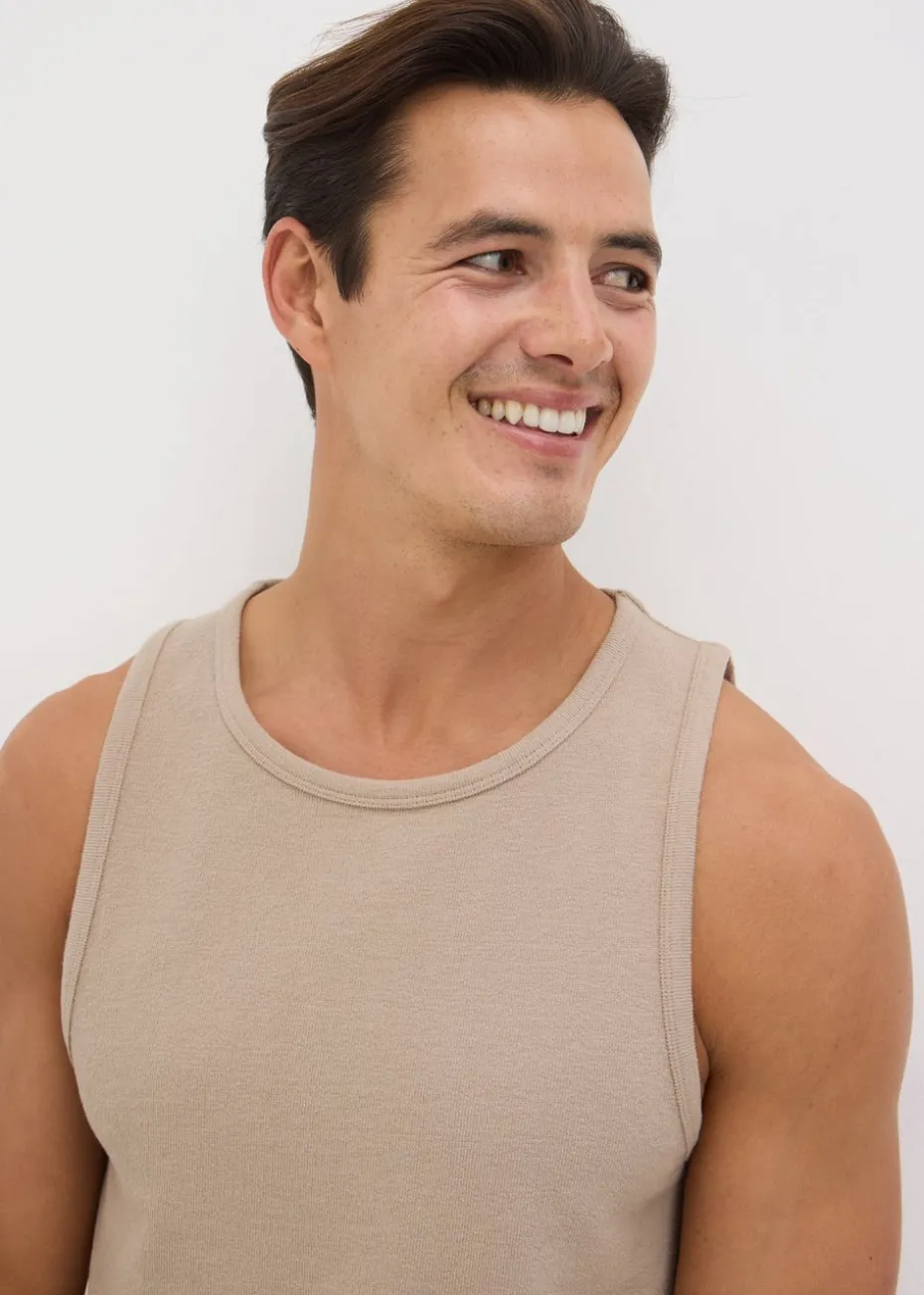 Stone Texture Plain Vest Top