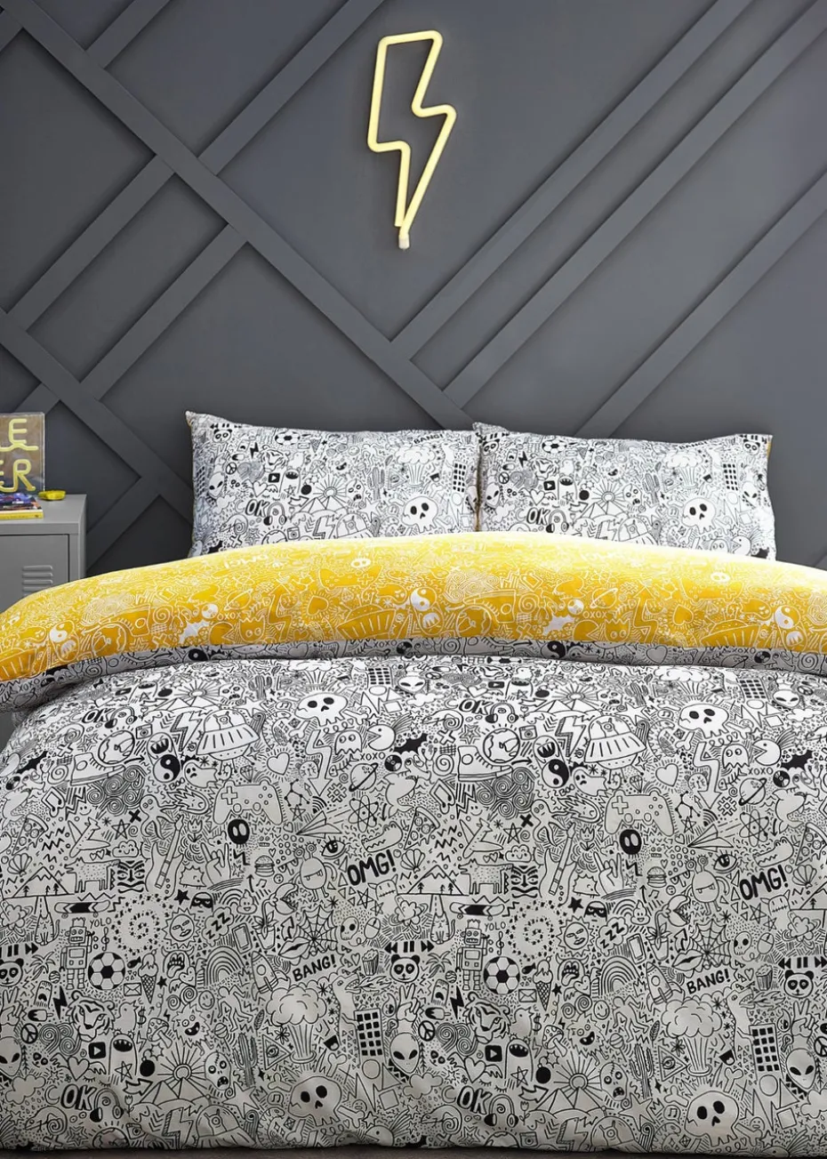 Style Lab Doodles Abstract Duvet Cover Set