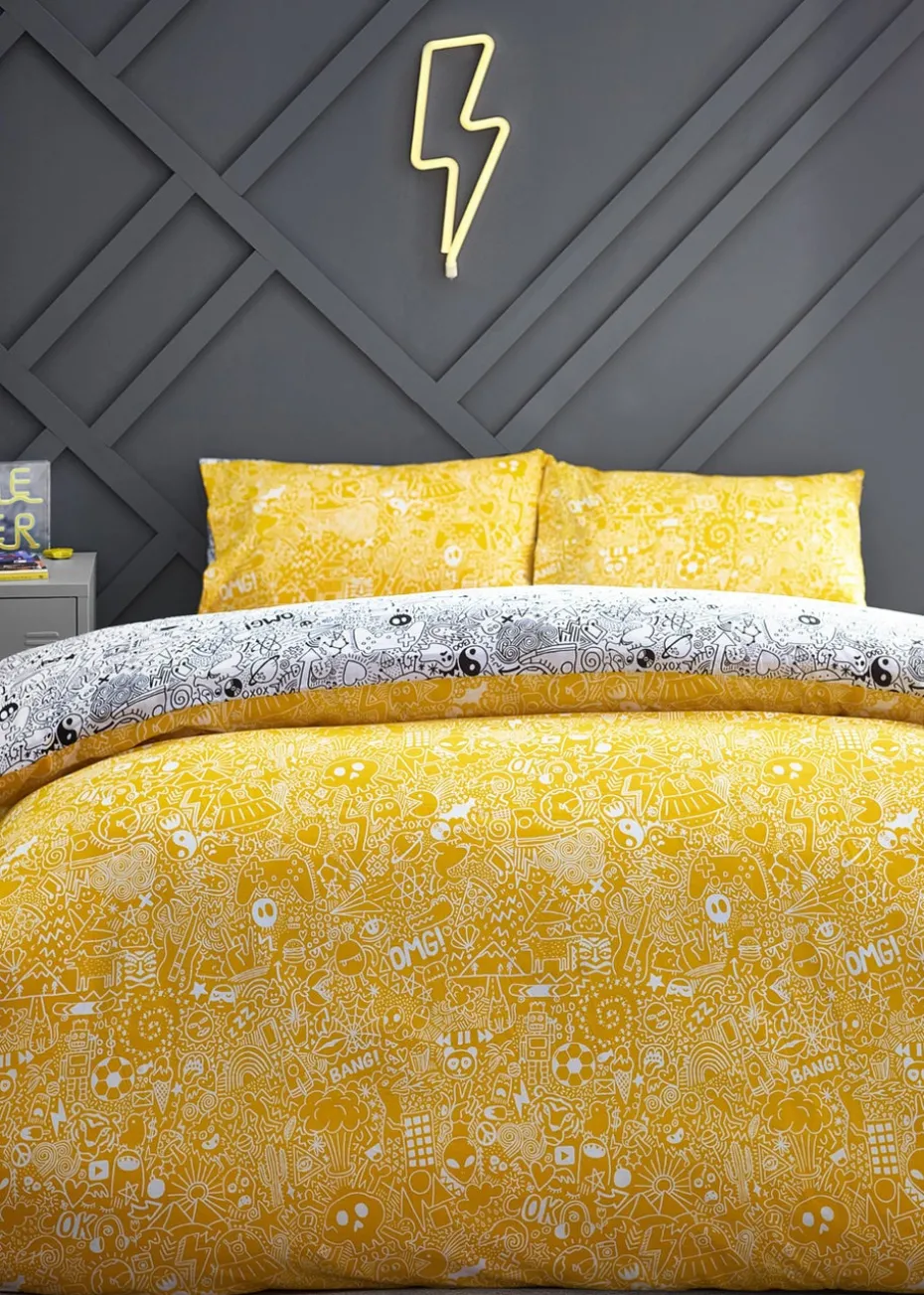 Style Lab Doodles Abstract Duvet Cover Set