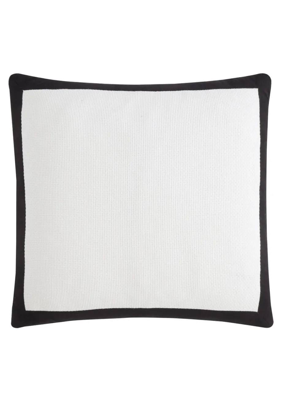 Style Sisters Monochrome Waffle Cotton Cushion (55x55cm)
