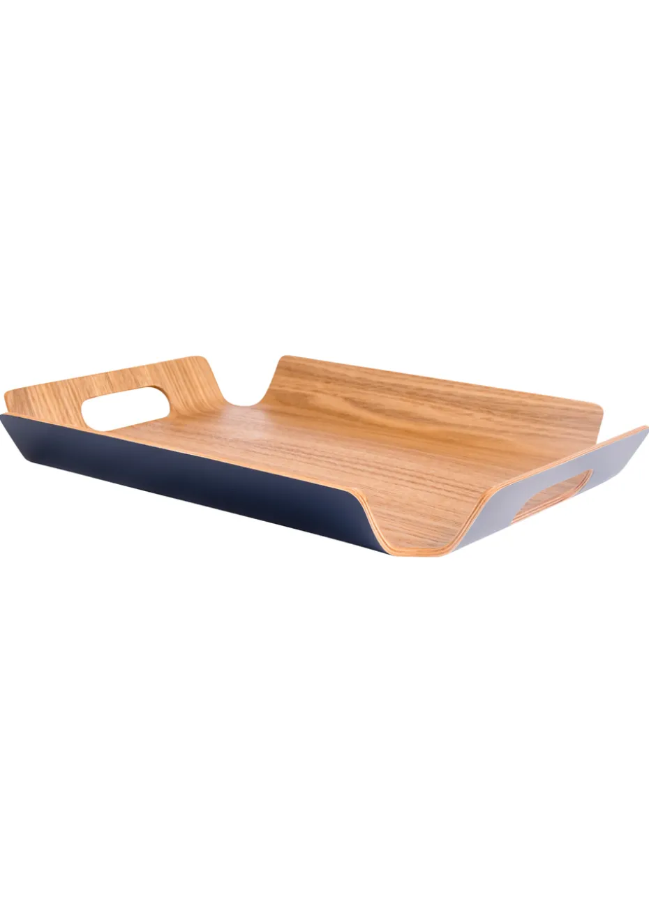 Summerhouse by Navigate Navy Medium Willow Serving Tray Midnight
