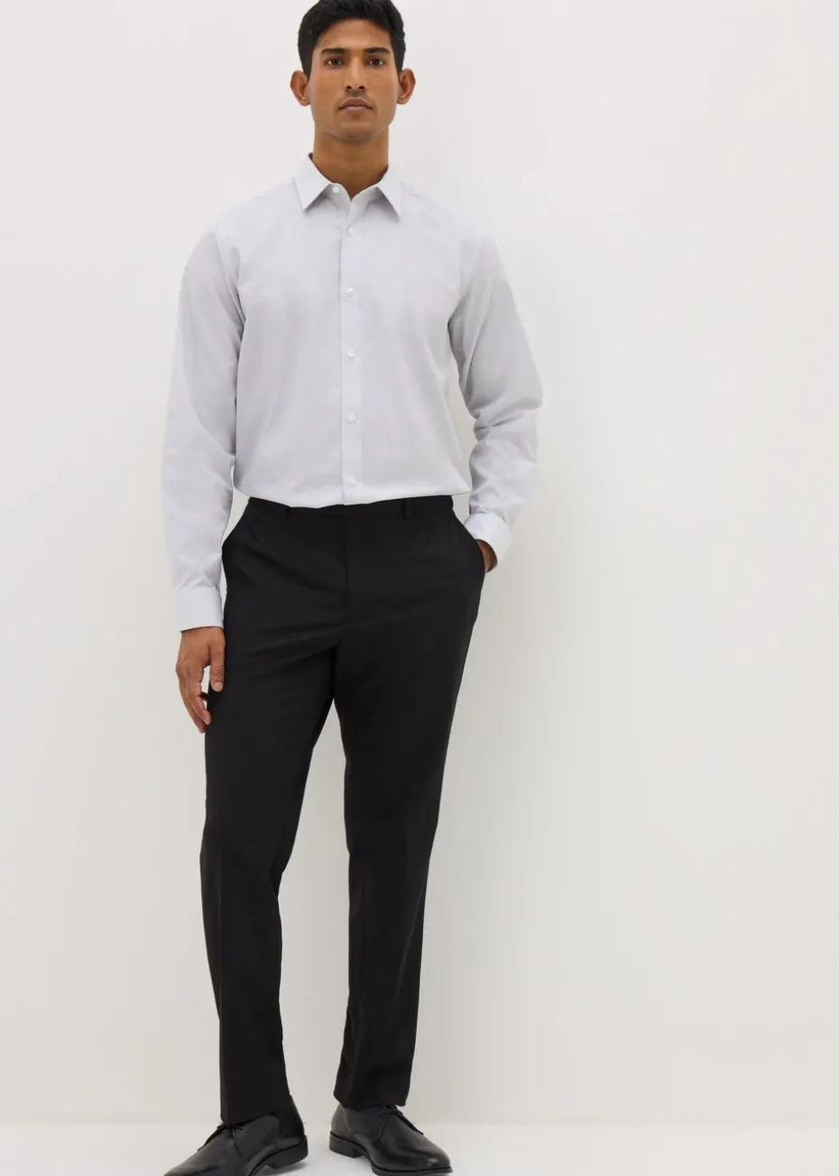Taylor & Wright Grey Herringbone Regular Fit Shirt