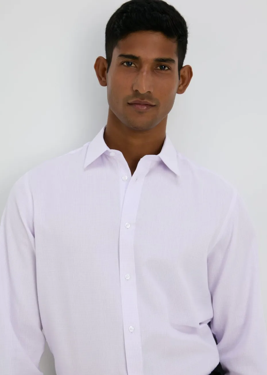 Taylor & Wright Lilac Check Regular Fit Shirt