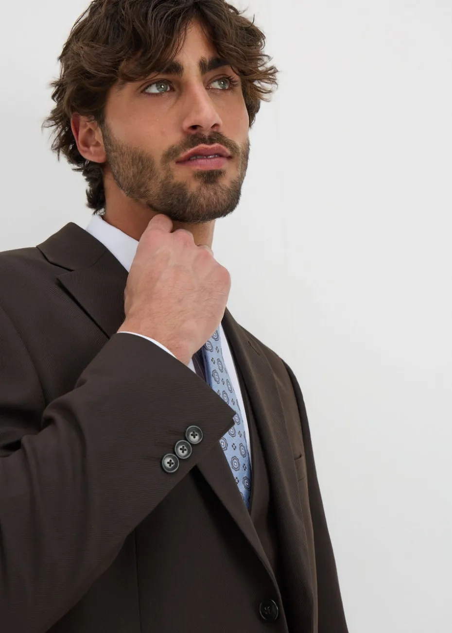 Taylor & Wright Menton Brown Twill Relaxed Fit Suit Jacket