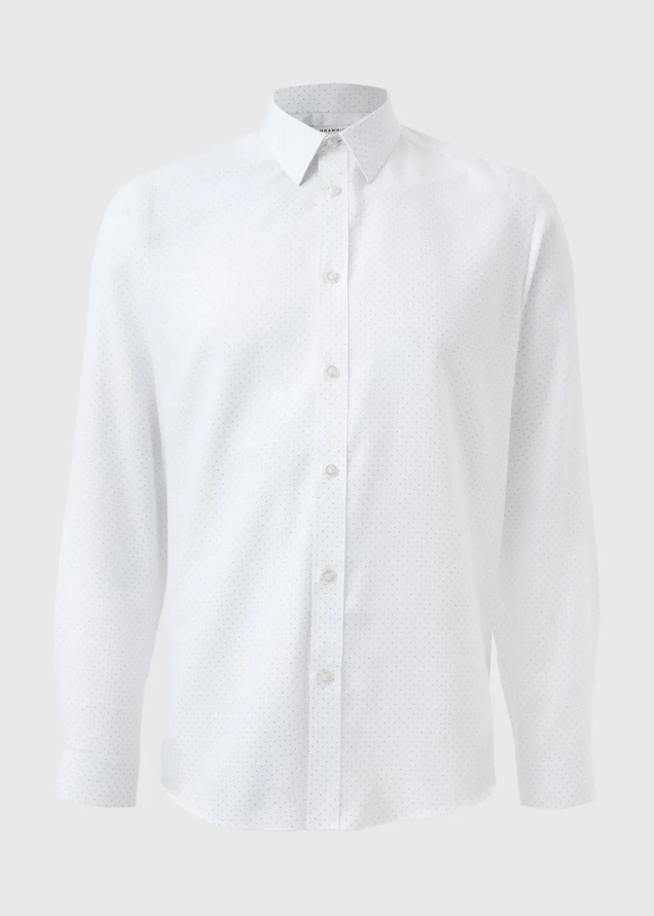Taylor & Wright White Polka Dot Regular Fit Shirt