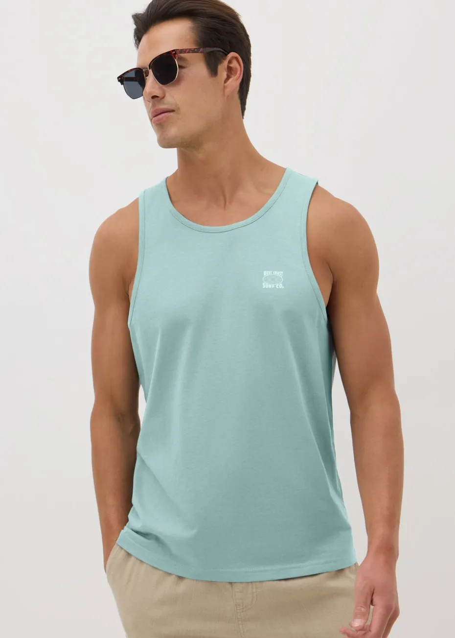 Teal Surf Ringer Vest