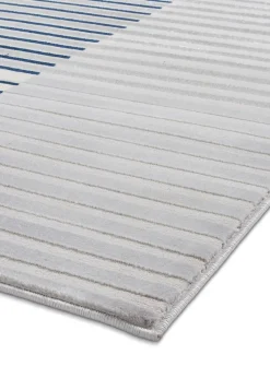 Think Rugs Apollo Navy Modern Linear Rug