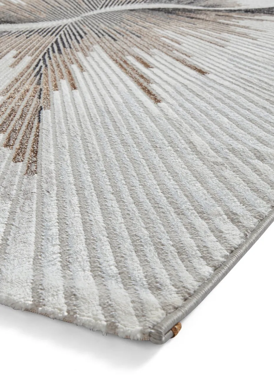 Think Rugs Creation Bronze Modern Abstract Rug